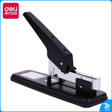 得力(deli)100页重型订书机/订书器 适配23/6~23/13订书钉 办公用品 黑色33349