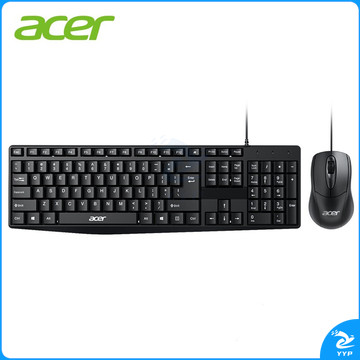 宏碁(Acer) 键盘 键鼠套装 有线键盘鼠标套装 办公鼠标键盘 防泼洒 USB笔记本台式机通用【KB21-4B】