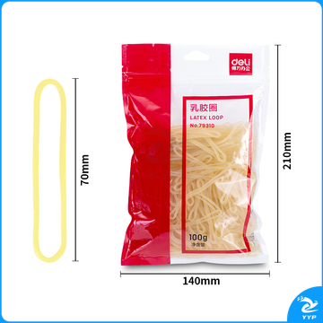 得力(deli)100g耐用橡皮筋/乳胶圈/橡皮圈/捆扎胶圈 办公用品 79310