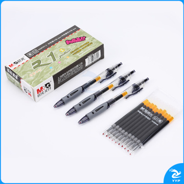 晨光(M&G)文具GP1008/0.5mm黑色中性笔 按动签字笔 水笔(10支笔+10支芯) HAGP0912