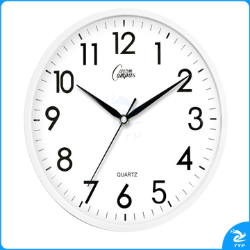 康巴丝(COMPAS)C2855挂钟 创意简约钟表客厅石英钟表挂墙时钟26cm