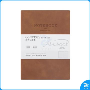 法拉蒙360页笔记本文具/a5羊巴皮日记本/b5加厚笔记本子皮面记事本/a4办公用品 棕色 A6