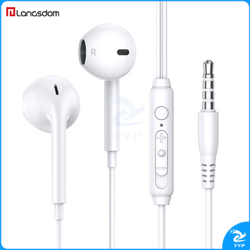 兰士顿 CPN5耳机入耳式有线调音带麦 vivo华为荣耀oppo小米通用手机K歌吃鸡游戏耳麦 白色