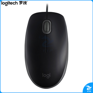 罗技（Logitech）M110 鼠标 有线鼠标 办公鼠标 静音鼠标 对称鼠标 黑色 