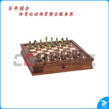 友明 实木墩青红铜金属国际象棋 G-43