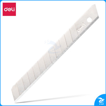 得力(deli)13刀头SK5合金钢小号美工刀片/裁纸刀片 10片便携装 办公用品 2012