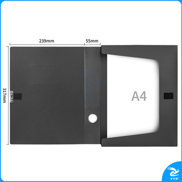 得力(deli)10只55mmA4塑料档案盒 加厚文件盒 党建资料盒 财务凭证收纳盒 办公用品33202黑色