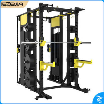 特泽瓦TEZEWA 史密斯机综合训练器械龙门架多功能举重床商用健身器材组合深蹲(飞鸟+深蹲)裸机