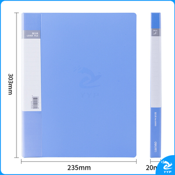 得力(deli)5只A4金属单强力夹+插页袋硬文件夹 大容量试卷资料夹诗朗诵签约夹板 文件收纳办公用品33295蓝色