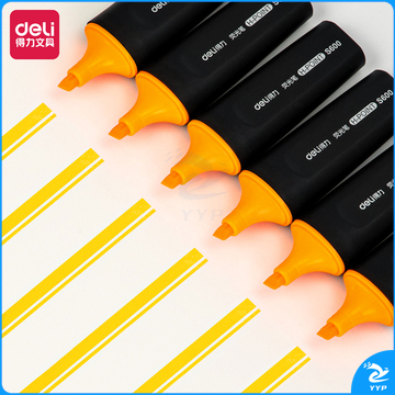 得力S600荧光笔(10支/盒)下单备注颜色