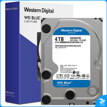 西部数据(WD)蓝盘 4TB SATA6Gb/s 64MB 台式机械硬盘(WD40EZRZ)