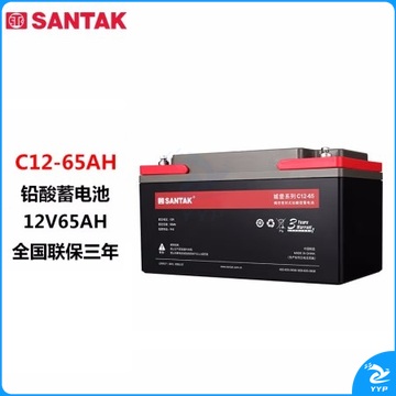 山特(SANTAK) 山特UPS电池铅酸蓄电池免维护12V65AH C12-65 蓄电池