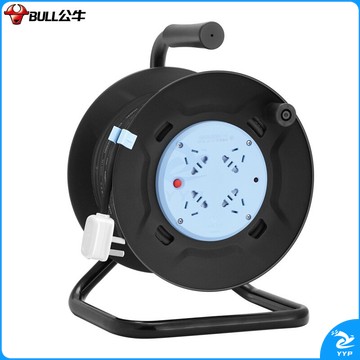公牛(BULL)GN-8030工程接线盘移动电缆电线卷线盘/盘线轴工程地拖绕线盘拖线盘自接线 4位总控全长20米
