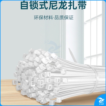 山泽(SAMZHE)自锁式尼龙扎带 大号4.0*250mm 阻燃理线带 捆扎带 束线扎线绑带 白色200根/包 ZD-57