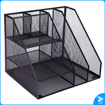 得力（deli） 79075 组合式文件框多功能金属文件筐文件架资料文件栏 办公用品 黑色