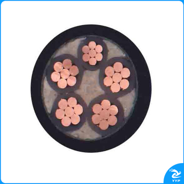 津达线缆 国标YJV5芯电力电缆 硬线 电线 电缆 1M 津达线缆 YJV 5*10