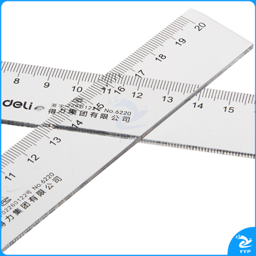 得力(deli)20cm办公通用直尺 测量绘图尺子 办公用品 6220