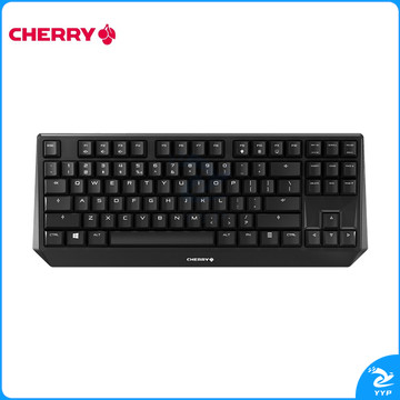 樱桃（Cherry）MX1.0 TKL G80-3810LYAEU-2 机械键盘 有线键盘 游戏键盘 87键机械键盘 黑色 红轴