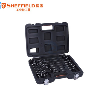钢盾（SHEFFIELD）S017105 11件套全抛光两用加长板手(塑盒)