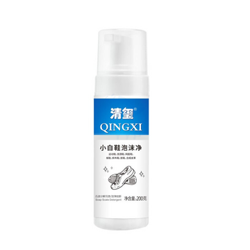 清玺 小白鞋清洁剂 擦鞋洗鞋白鞋去污去黄边运动鞋增白泡沫干洗剂 200g 1瓶 