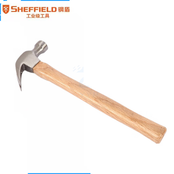 钢盾 SHEFFIELD S088216 胡桃木柄羊角锤16oz 木工锤多功能实心锤 榔头