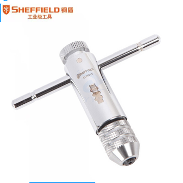 钢盾SHEFFIELD S134012T型棘轮丝锥绞手M3-M10 T型丝攻扳手 丝锥板牙夹头