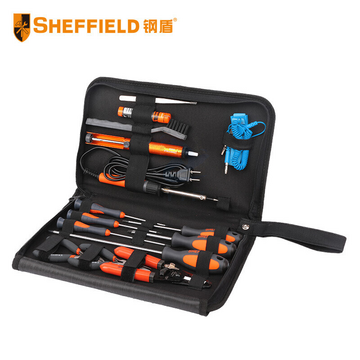 钢盾 SHEFFIELD S033004 15件套电讯维修工具 电工工具维修套装 15件电讯套装