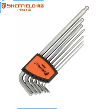 钢盾 S050005 7件套公制加长球头内六角扳手 公制扳手套装 加长球头扳手