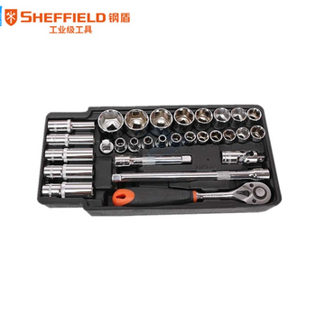 钢盾 (SHEFFIELD) S025023 29件套12.5mm系列套筒组合套装