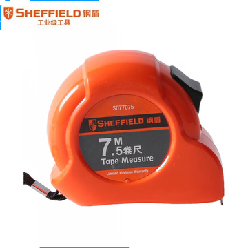 钢盾(SHEFFIELD) S077075 不锈钢卷尺7.5米盒尺 五金工具尺子高精度测量工具