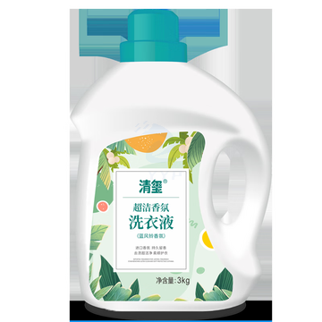 清玺 自然清香洗衣液家庭装手洗机洗瓶装内衣裤持久香味去渍洗衣液 2kg 8瓶 超洁洗衣液
