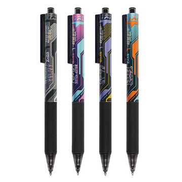 晨光(M&G)文具0.5mm黑色中性笔 超能机甲系列按动子弹头签字笔4支/盒AGPJ1013A