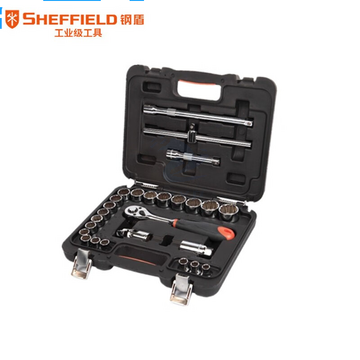 钢盾 S010026 公制26件组套12.5mm系列修车套筒棘轮扳手套装
