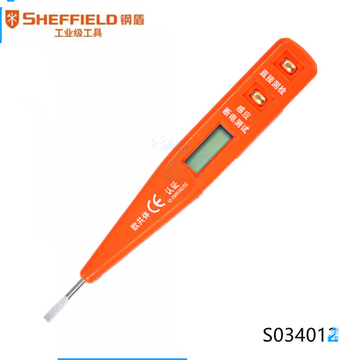 钢盾 SHEFFIELD S034012 多功能数显电笔感应测电螺丝刀 12～220V S