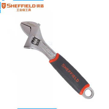 钢盾 SHEFFIELD S016706 双色套柄活扳手6寸 铬钒钢活扳手 激光刻度