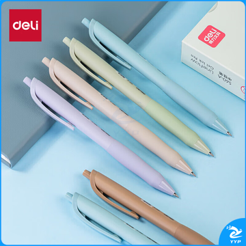 得力 S60-A 书写用笔类用具 臻顺滑弧度收口中性笔 0.5mm子弹头黑色12支/盒