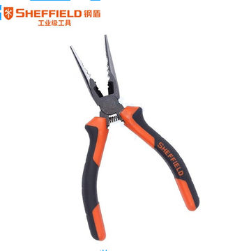 钢盾（SHEFFIELD）S045016 双色柄多用尖嘴钳6寸 电工钳子维修工