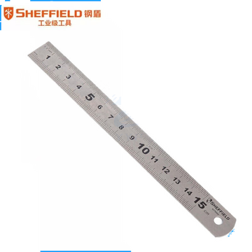 钢盾 SHEFFIELD S079006不锈钢直尺150mm公制绘图钢直尺双面刻度钢板尺子直尺