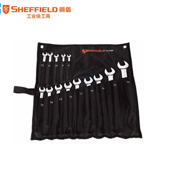 钢盾（SHEFFIELD）S017102 4件套公制精抛光两用加长扳手汽修工具