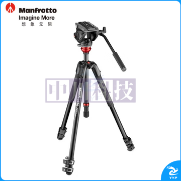 曼富图(Manfrotto) MVK500190XV 单反微单直播三脚架套装 摄影摄像铝合金可调水平三脚架套装+500AH云台套装