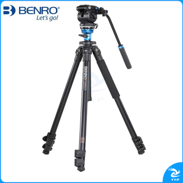 百诺(Benro)A1573FS2N 摄影摄像单反微单相机铝合金三脚架液压阻尼云台支架套装   ZCKJ000005
