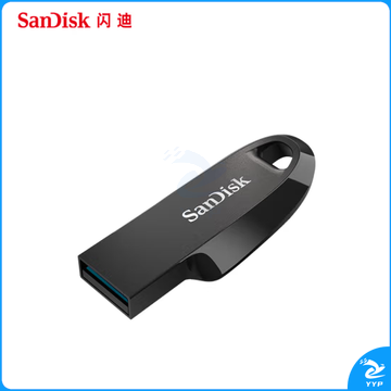 闪迪(SanDisk)128GB USB3.2 U盘 CZ550黑色 安全加密 数据恢复 学习电脑办公投标 小巧便携 车载 大容量优盘