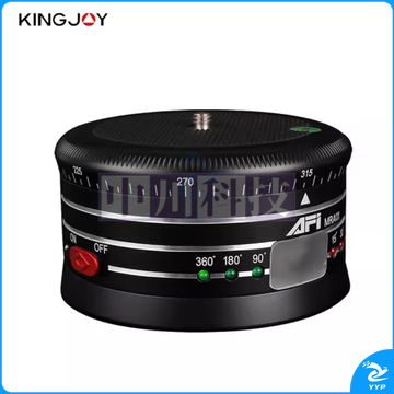 劲捷(KINGJOY)MRA01 【黑色】相机全景电动遥控云台自动旋转延时拍照摄影录像手机三脚架适用    ZCKJ000336
