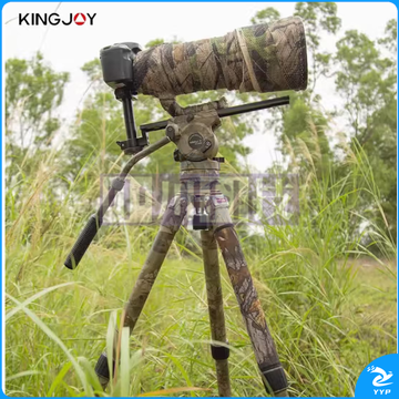劲捷(KINGJOY)C86M 野外摄影录像视频迷彩无中轴碳纤维三脚架液压云台套装 【三脚架】C86M 不含云台