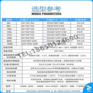 里博 可程式恒温恒湿试验箱高低温循环实验冷热冲击湿热交变环境老化箱 50L(-40-150