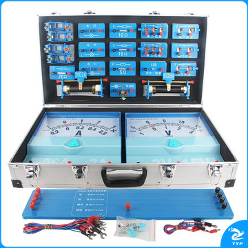 六鑫 磁吸式电学实验箱初中初三九年级电磁学演示教具大号演示电表电路实验器材盒教学仪器 电学箱