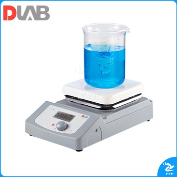 DLAB大龙LCD数控6寸方盘磁力搅拌器MS6-Pro实验混匀搅拌机科研医院疾控仪 铝合金镀陶瓷盘面8030261100 教学仪器