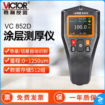 胜利仪器（VICTOR）涂层测厚仪数显高精度汽车漆膜厚度测量仪铁铝两用 VC852D