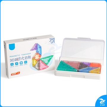 六鑫 磁性七巧板 3D七巧板磁力方块积木拼图 一年级教具数学几何形状积木拼图学生儿童 磁性【3D】 教学仪器