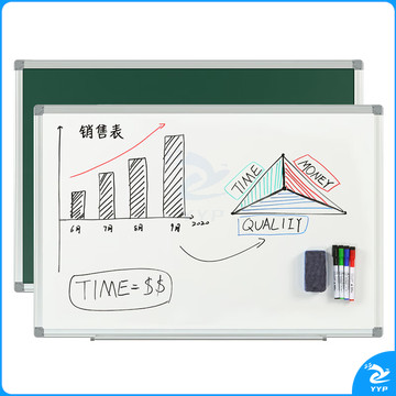 博尔 双面磁性白板绿板90x150cm 家用记事儿童写字板挂式看板教学办公黑板 教学仪器